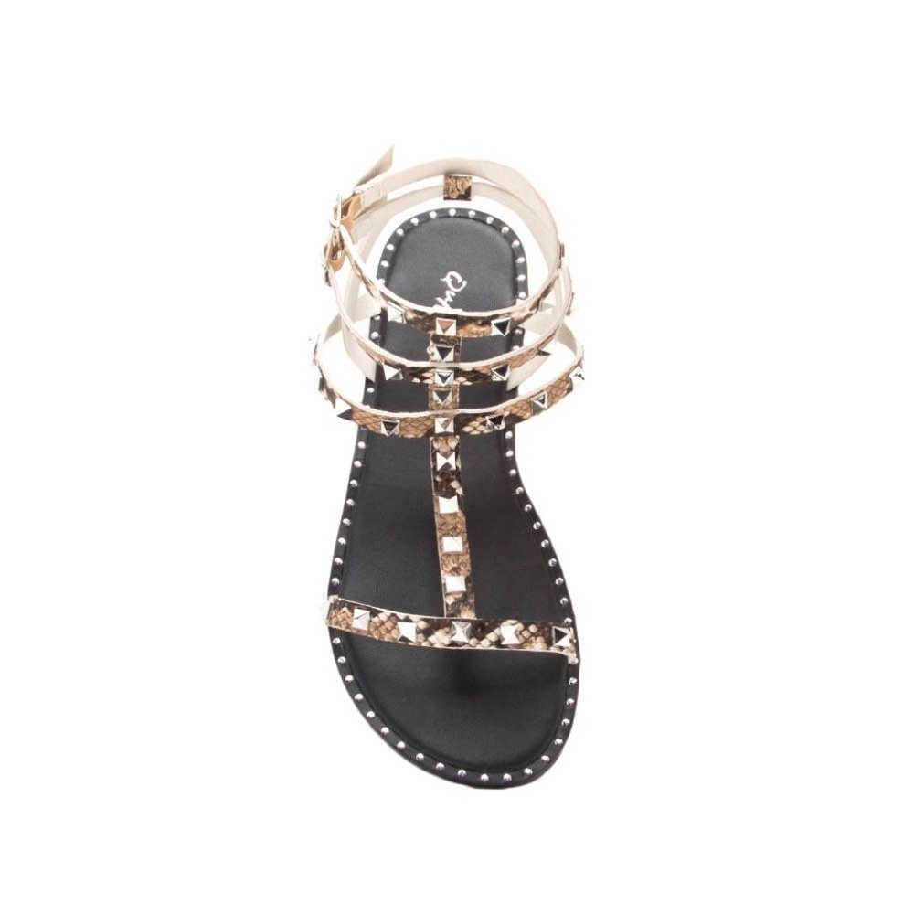 Studded Snakeskin Sandals - Picture 3 of 5